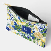 Pochette À Accessoires Carrelage bleu de la côte d'Amalfi Citron Monogram (Ouvrir)