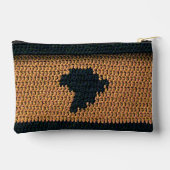 Pochette À Accessoires Carte de l'Afrique Crochet noir et Brown (Verso)