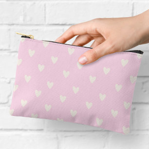 Pochette À Accessoires Cartes Motif rose et crème Imprimer
