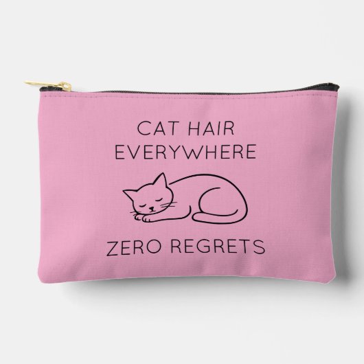Pochette À Accessoires Cat hair everywhere zero regrets (Recto)
