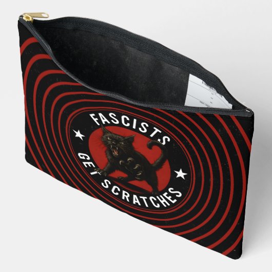 Pochette À Accessoires Cats Against Fascists (Ouvrir)