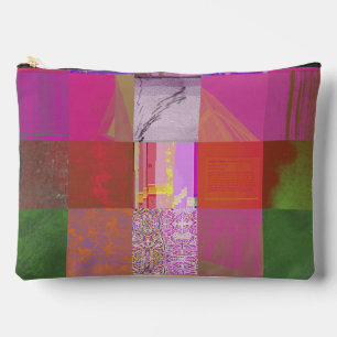 Pochette À Accessoires CD1FE646 Abstrait Motif de Grille d'Art de Glitch