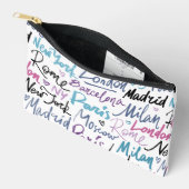 Pochette À Accessoires Célèbres villes du monde (Ouvrir)