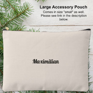Pochette À Accessoires Cement Blanc - Solide Grand Accessoire Pouch