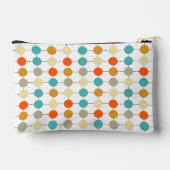 Pochette À Accessoires Cercles Crème Turquoise Orange Grille Mi-Siècle (Verso)