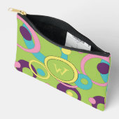 Pochette À Accessoires Cercles Verts Funky (Ouvrir)