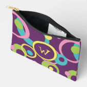 Pochette À Accessoires Cercles violets funky (Ouvrir)