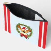 Pochette À Accessoires Cerf de Noël (Ouvrir)