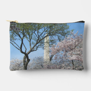 Pochette À Accessoires Cerisiers en fleurs et le Monument de Washington à