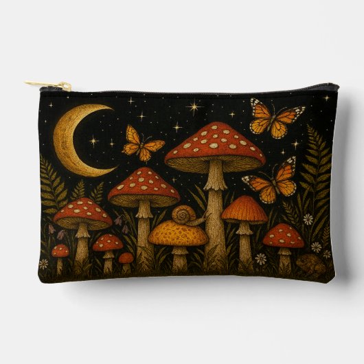 Pochette À Accessoires Champignons au clair de lune (Recto)