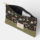 Pochette À Accessoires Champignons mignons et fleurs Motifs d'automne (Ouvrir)
