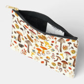 Pochette À Accessoires Champignons sauvages sur blanc (Ouvrir)