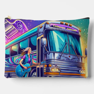 Pochette À Accessoires Chanteur coloré avec guitare et Tour Bus Personnal