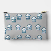 Pochette À Accessoires Chapeaux blancs sur gris (Verso)