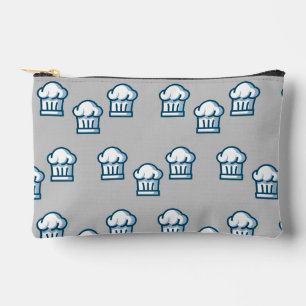 Pochette À Accessoires Chapeaux blancs sur gris