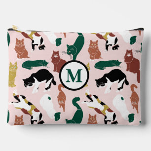 Pochette À Accessoires Charmant chats dessinés à la main sur arrière - pl