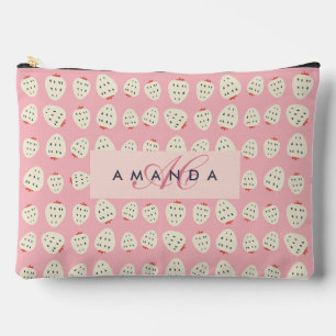Pochette À Accessoires Charmante Motif de fraises Monogrammes Cadeaux