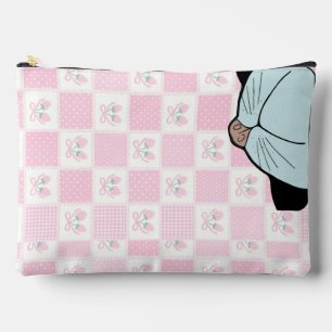 Pochette À Accessoires Chat Caché Qui Regarde Chat Noir Mignon Fou Rose G