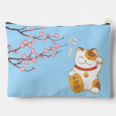 Pochette À Accessoires Chat chanceux japonais, Calico Maneki Neko (Verso)