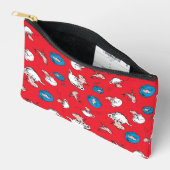 Pochette À Accessoires Chat Dans Le Casquette | Le Motif rouge poisson (Ouvrir)