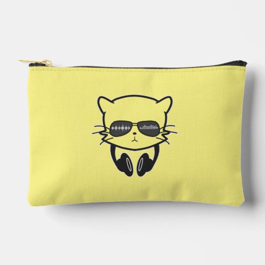 Pochette À Accessoires Chat de musique (Recto)