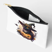 Pochette À Accessoires Chat de sorcière pour Halloween (Ouvrir)