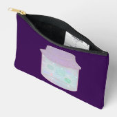 Pochette À Accessoires Chat Galaxie dans un Pot | Art de Chat Spatial Kaw (Ouvrir)