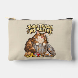 Pochette À Accessoires Chat Maine Coon drôle - Vos déchets, mon buffet