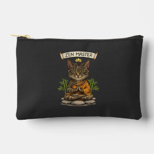 Pochette À Accessoires Chat maître Zen drôle détendu chat tigré gris cade
