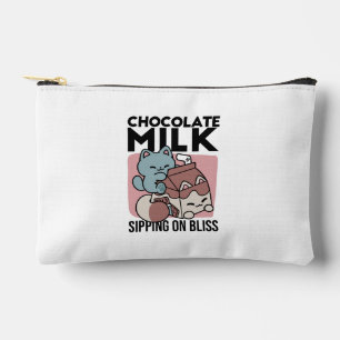 Pochette À Accessoires Chat Mignon Lait Chocolat – Boisson Confortable et