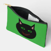 Pochette À Accessoires Chat noir d'Halloween (Ouvrir)