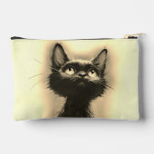 Pochette À Accessoires Chat noir enchanté doré (Verso)