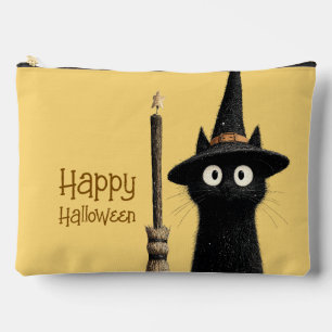 Pochette À Accessoires Chat noir fantaisiste Joyeux Halloween
