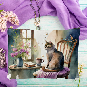 Pochette À Accessoires Chat sur peinture de chaise
