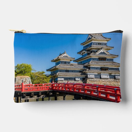 Pochette À Accessoires Château de Matsumoto et pont (Recto)
