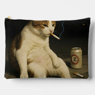 Pochette À Accessoires Chaton Cigarette Mème Drôle de Chat qui Fume Génér