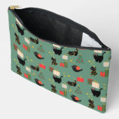 Pochette À Accessoires Chats noirs de Noël (Ouvrir)