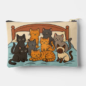 Pochette À Accessoires Chats sur un lit (Verso)