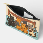 Pochette À Accessoires Chats sur un lit (Ouvrir)