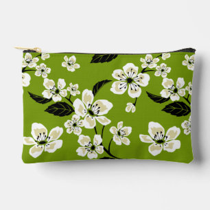 POCHETTE À ACCESSOIRES CHERRY BLOSSOM - MOTIF SAKURA À MATCHA GREEN