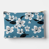 POCHETTE À ACCESSOIRES CHERRY BLOSSOM - MOTIF SAKURA EN BLEU FUMÉ (Verso)