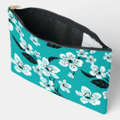 POCHETTE À ACCESSOIRES CHERRY BLOSSOM - MOTIF SAKURA EN TURQUOISE (Ouvrir)