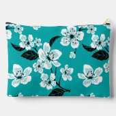 POCHETTE À ACCESSOIRES CHERRY BLOSSOM - MOTIF SAKURA EN TURQUOISE (Verso)