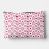 Pochette À Accessoires Cherry Pink And White Gingham Pattern Zipper Pouch (Verso)