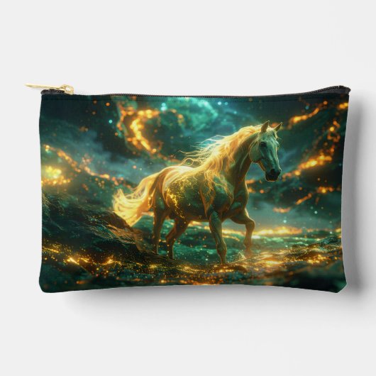POCHETTE À ACCESSOIRES CHEVAL DE FEU - ZODIAQUE CHINOIS - (Recto)