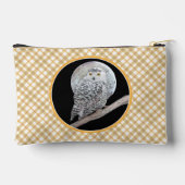 Pochette À Accessoires Chevêche des neiges et peinture de lune Oiseaux sa (Verso)