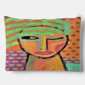 Pochette À Accessoires Cheveux verts Art Abstrait original (Verso)