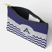 Pochette À Accessoires Chevron gris foncé (Ouvrir)