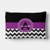 Pochette À Accessoires Chevron violet noir (Recto)