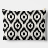 Pochette À Accessoires Chic chic noir diamant ivoire Ikat Monogramme (Verso)